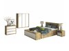 Schlafzimmer-Set Parma C120 (Artisan Eichenholzoptik + Weiss)