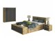 Conjunto de dormitorio Parma C121 (Roble Artisan + Gris)