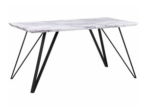 Τραπέζι Berwyn 1370 (Μαύρο + Λευκό μάρμαρο)
