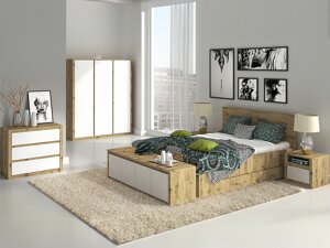 Schlafzimmer-Set Parma C112 (Artisan Eichenholzoptik + Weiß)
