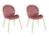 Набор стульев Denton 1218 (Золотой + Розовый)