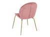 Krēslu komplekts Denton 1218 (Zelta + Tumši rozā)