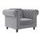 Chesterfield sillón Tulsa 630 (Gris claro)