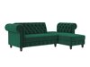 Chesterfield γωνιακός καναπές Tulsa 622 (Σκούρο πράσινο)