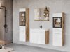 Badezimmer-Set Sarasota 141 (Wotan eichenholzoptik + Weiß glänzend)