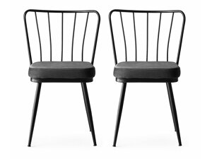 Набор стульев Kailua 1650 (Чёрный + Серый)