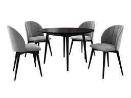Маса и столове за трапезария Racine 127 (Черен)