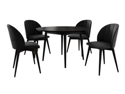 Маса и столове за трапезария Racine 127 (Черен)