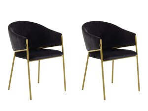 Набор стульев Denton 1232 (Чёрный + Золотой)