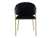 Καρέκλα Denton 1232 (Μαύρο + Χρυσό)
