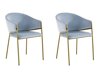 Set di sedie Denton 1232 (Azzurro + D'oro)