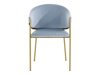 Καρέκλα Denton 1232 (Ανοιχτό μπλε + Χρυσό)