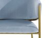 Kėdžių komplektas Denton 1232 (Šviesi mėlyna + Auksinė)