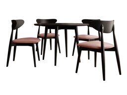 Маса и столове за трапезария Racine 124 (Черен)