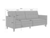 Καναπές κρεβάτι Tulsa 535 (Γκρι)