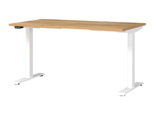 Állítható magasságú íróasztal Sacramento 415 (Navarra tölgy + Fehér)