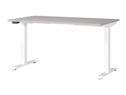 Állítható magasságú íróasztal Sacramento 415 (Világosszürke + Fehér)