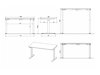 Höhenverstellbarer Schreibtisch Sacramento 415 (Navarra eichenholzoptik + Weiß)