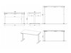 Höhenverstellbarer Schreibtisch Sacramento 415 (Graphit + Weiß)