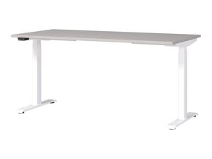 Höhenverstellbarer Schreibtisch Sacramento 416 (Hellgrau + Weiß)