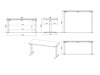Höhenverstellbarer Schreibtisch Sacramento 416 (Navarra eichenholzoptik + Weiß)