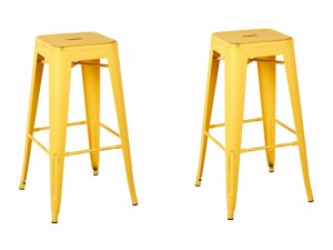 Комплект бар столове Berwyn 1566 (Жълт + Златно)