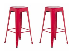 Komplet barskih stolov Berwyn 1566 (Rdeča)