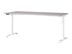 Höhenverstellbarer Schreibtisch Sacramento 418 (Hellgrau + Weiß)