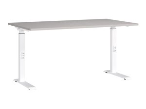 Állítható magasságú íróasztal Sacramento 419 (Világosszürke + Fehér)