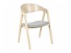 Καρέκλα Berwyn 1606 (Γκρι + Ανοιχτό χρώμα ξύλου)