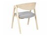 Καρέκλα Berwyn 1606 (Γκρι + Ανοιχτό χρώμα ξύλου)