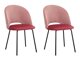 Conjunto de cadeiras Denton 1253 (Rosé + Cor-de-rosa claro)