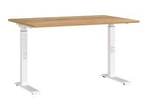 Állítható magasságú íróasztal Sacramento 420 (Navarra tölgy + Fehér)