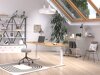 Höhenverstellbarer Schreibtisch Sacramento 420 (Navarra eichenholzoptik + Weiss)