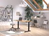 Höhenverstellbarer Schreibtisch Sacramento 420 (Navarra eichenholzoptik + Schwarz)
