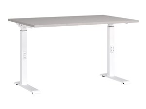 Reguliuojamo aukščio darbo stalas Sacramento 420 (Šviesi pilka + Balta)