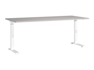 Höhenverstellbarer Schreibtisch Sacramento 422 (Hellgrau + Weiß)