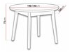 Table Victorville 184 (Blanc)