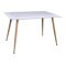 Τραπέζι Dallas 4306 (Γυαλιστερό λευκό + Ανοιχτό χρώμα ξύλου)