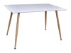 Tisch Dallas 4306 (Weiß glänzend + Helles Holz)