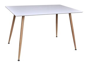 Asztal Dallas 4306 (Fényes fehér + Fényes fa)
