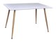 Tisch Dallas 4306 (Weiß glänzend + Helles Holz)