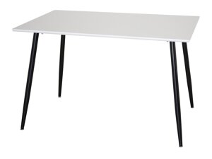 Τραπέζι Dallas 4306 (Γυαλιστερό λευκό + Μαύρο)