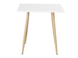 Τραπέζι Dallas 4310 (Άσπρο + Ανοιχτό χρώμα ξύλου)