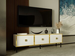 Tv staliukas Kailua AC109 (Balta + Auksinė)