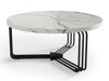 Klubska mizica Houston 1275 (Beli marmor + Črna)