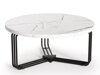 Klubska mizica Houston 1275 (Beli marmor + Črna)