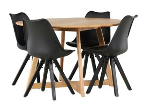 Маса и столове за трапезария Dallas 4323 (Черен)