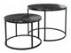Komplet klubskih mizic Richardson 116 (Črna + Črni marmor)