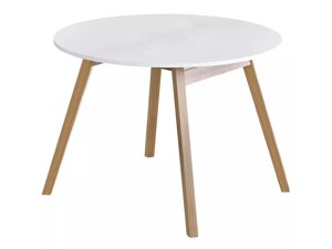 Τραπέζι Houston 981 (Δρυς + Γυαλιστερό λευκό)